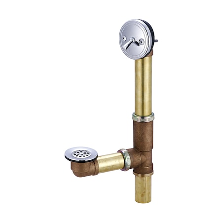 Central Brass Multi Tub Trip Lever Bath Drain, Polished Chrome 1555